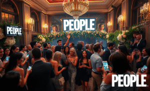 Star-studded celebration of PEOPLE Magazine's app launch featuring celebrities and engagement trends.